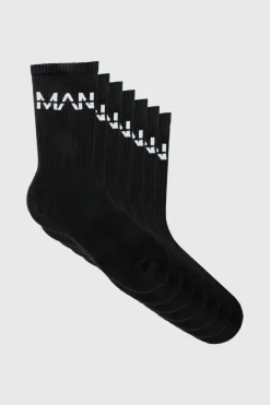 New boohooMAN 7 Pack MAN Dash Sports Socks black