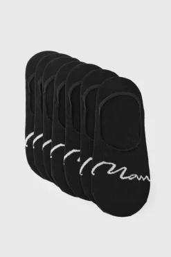 Online boohooMAN 7 Pack Man Signature Invisible Socks black