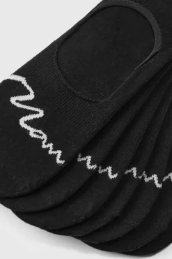 Online boohooMAN 7 Pack Man Signature Invisible Socks black