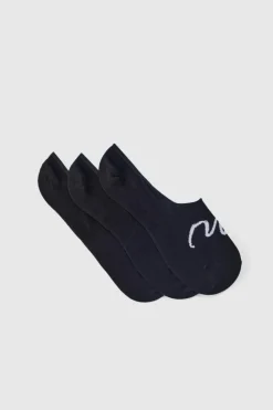 Online boohooMAN 3 Pack Man Signature Invisible Socks black
