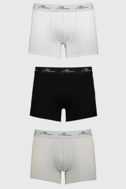 Outlet boohooMAN 3 Pack MAN Signature Mixed Colour Trunks multi