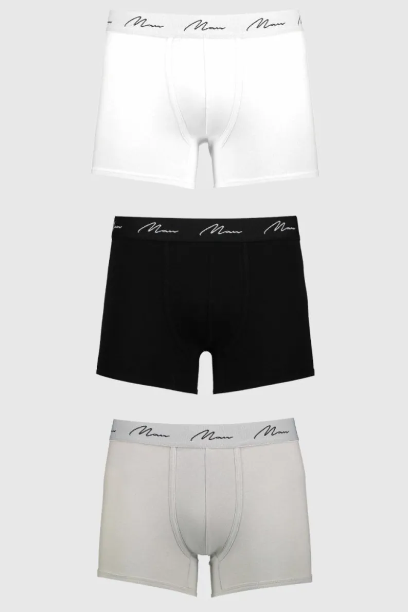 Outlet boohooMAN 3 Pack MAN Signature Mixed Colour Trunks multi