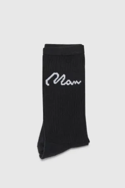 Best Sale boohooMAN 7 Pack Man Signature Sport Socks black