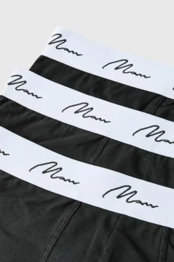 Flash Sale boohooMAN 3 Pack MAN Signature Trunks black