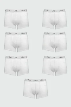 Outlet boohooMAN 7 Pack MAN Signature Trunks white
