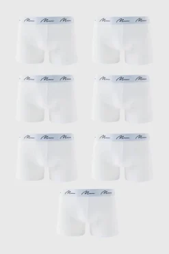 New boohooMAN 7 Pack Man Signature Trunks white