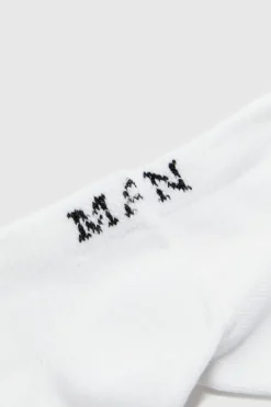 Shop boohooMAN 7 Pack Man Trainer Socks white