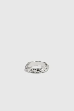 Best boohooMAN 3 Pack Melted Effect Rings In silver