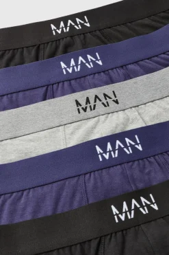 Cheap boohooMAN 5 Pack Mixed Colour Man Trunks multi