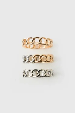 Best Sale boohooMAN 3 Pack Mixed Rings silver