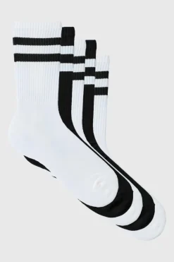 Outlet boohooMAN 5 Pack Mix Stripe Sport Socks multi