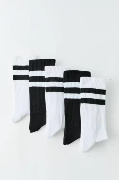 Outlet boohooMAN 5 Pack Mix Stripe Sport Socks multi