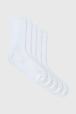 Fashion boohooMAN 5 Pack Plain Socks white