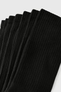 Hot boohooMAN 7 Pack Plain Sport Socks black