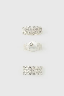 Best boohooMAN 3 Pack Jubilee Bands Rings silver