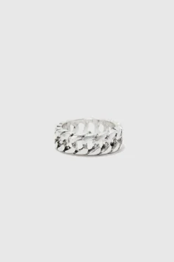 Store boohooMAN 3 Pack Skeleton Detail Rings silver