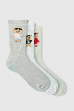 Best Sale boohooMAN 3 Pack Teddy Bear Sports Socks multi