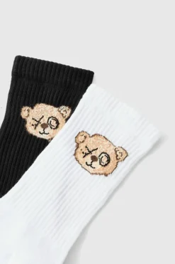 Discount boohooMAN 2 Pack Teddy Bear Sports Socks multi