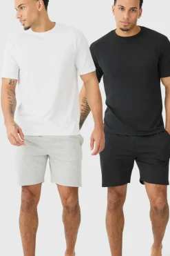 Best Sale boohooMAN 2 Pack T-shirt & Short Lounge Set multi