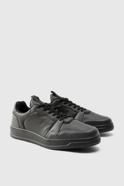 Best Sale boohooMAN Panel Chunky Trainers In black