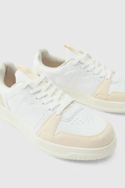 Cheap boohooMAN Panel Chunky Trainers In white