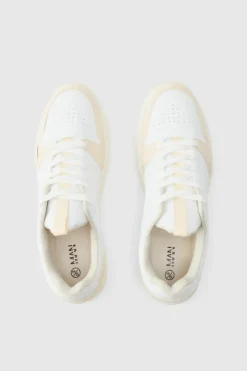 Cheap boohooMAN Panel Chunky Trainers In white