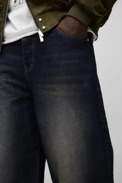 Clearance boohooMAN Parachute Baggy Washed Jeans vintage blue
