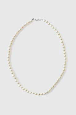 Store boohooMAN Pearl Necklace white