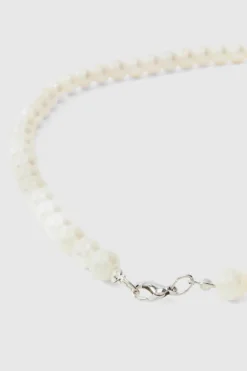 Store boohooMAN Pearl Necklace white