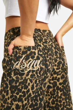 Discount boohoo Petite Denim DSGN Cargo Jeans leopard