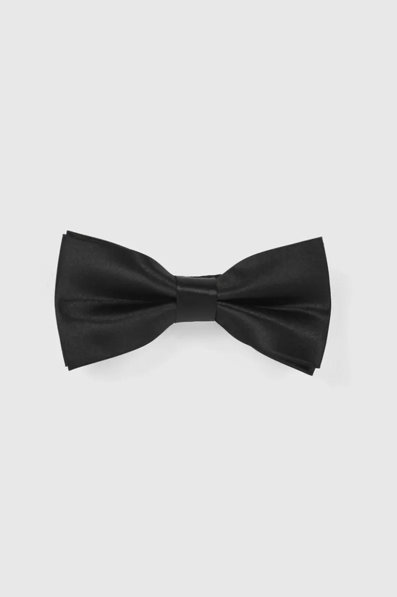 Online boohooMAN Plain Bow Tie black