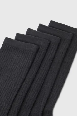 Fashion boohooMAN 5 Plain Sports Socks black