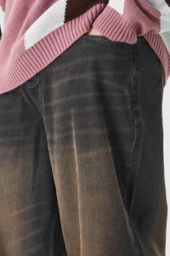 New boohooMAN Plus Baggy Rigid Washed Jeans brown