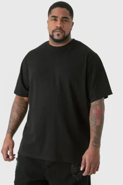 Cheap boohooMAN Plus Basic Crew Neck T-shirt black