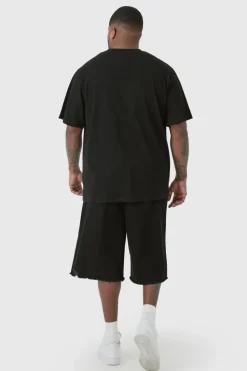 Cheap boohooMAN Plus Basic Crew Neck T-shirt black