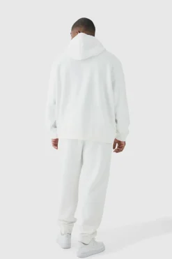 Shop boohooMAN Plus Basic Hoodie In white