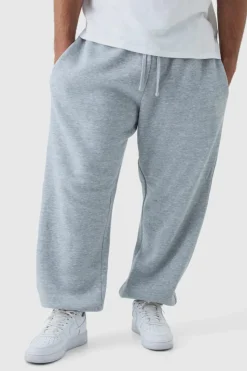 Hot boohooMAN Plus Basic Oversized Fit Jogger grey marl