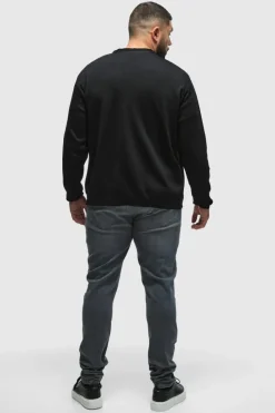 Flash Sale boohooMAN Plus Basic Regular Fit Cardigan in black