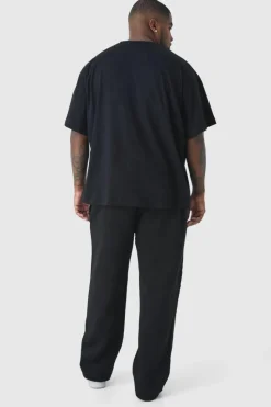Clearance boohooMAN Plus Basic Relaxed Fit Jogger black
