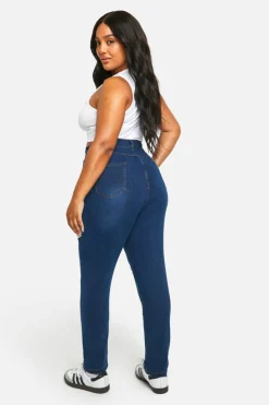 Clearance boohoo Plus Butt Shaper High Stretch Skinny Jeans mid blue