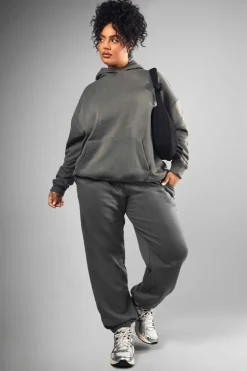 Best Sale boohoo Plus Dsgn Studio Embroidered Set charcoal