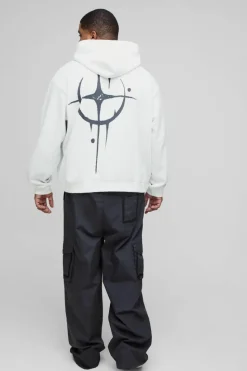 Best boohooMAN Plus Elasticated Relaxed Fit Ripstop Cargo Trouser charcoal