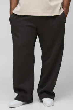 Best Sale boohooMAN Plus 330GSM Basic Straight Fit Jogger chocolate