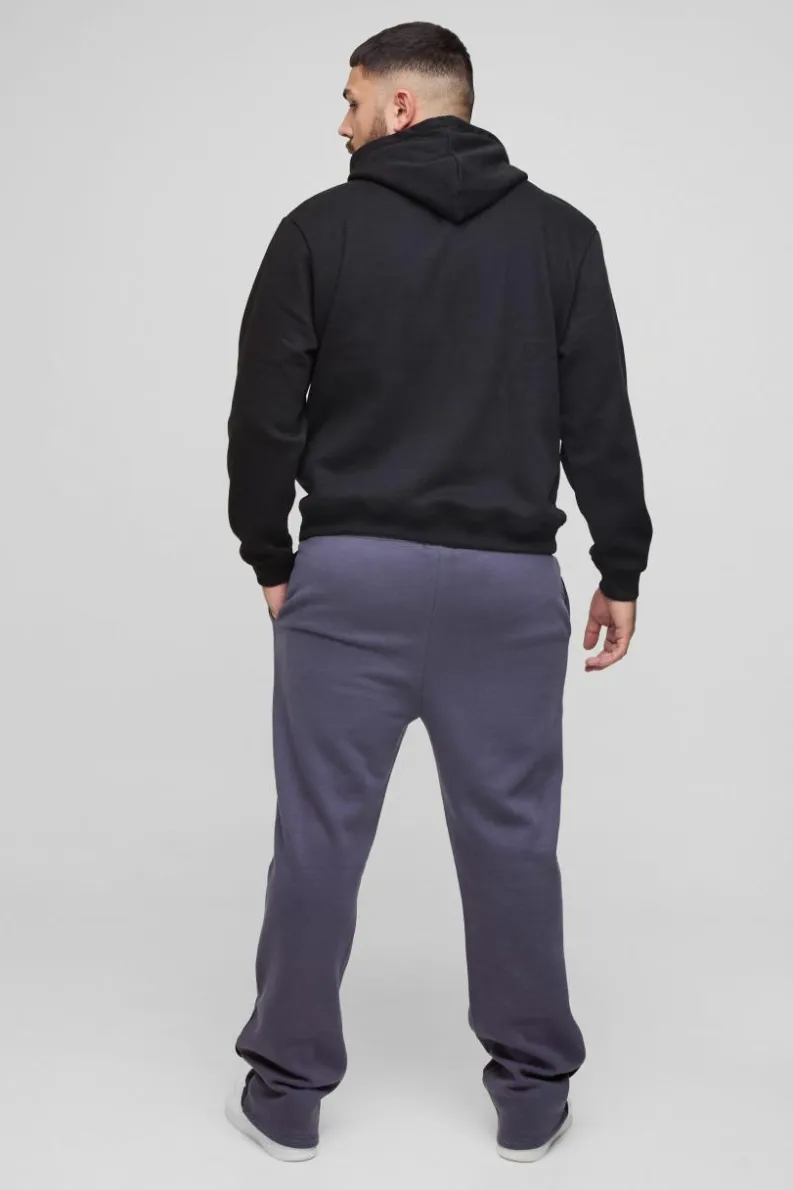 Fashion boohooMAN Plus Limited Slim Flare Cargo Gusset Jogger purple