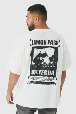 Best boohooMAN Plus Linkin Park License T-shirt white