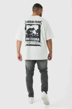 Best boohooMAN Plus Linkin Park License T-shirt white