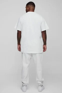 Cheap boohooMAN Plus Longline Basic T-Shirt white