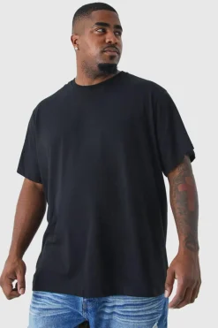 Online boohooMAN Plus Mickey Mouse License T-shirt black