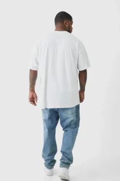 Best Sale boohooMAN Plus Nasa Printed Licensed T-shirt In white