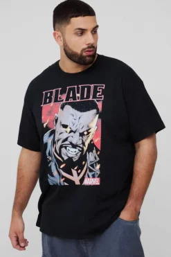 Fashion boohooMAN Plus Oversized Blade Comic License Print T-Shirt black